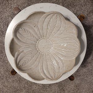 Bodison Pottery Vintage Floral Decorative Bowl Cream